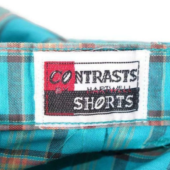 VTG High Waist Shorts Madras Bermuda Plaid Mom 11 - Picture 6 of 7